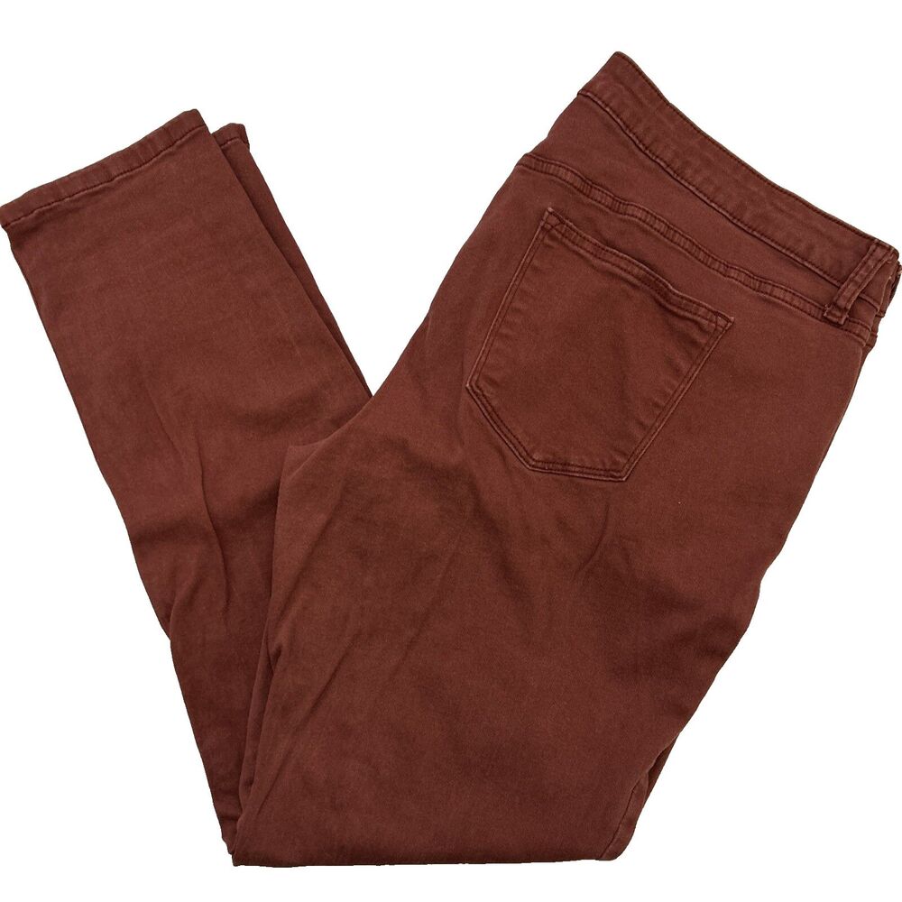 🔥Sonoma Women's Maroon Denim Dark Wash Pull On Skinny Jeans Size 18L🔥